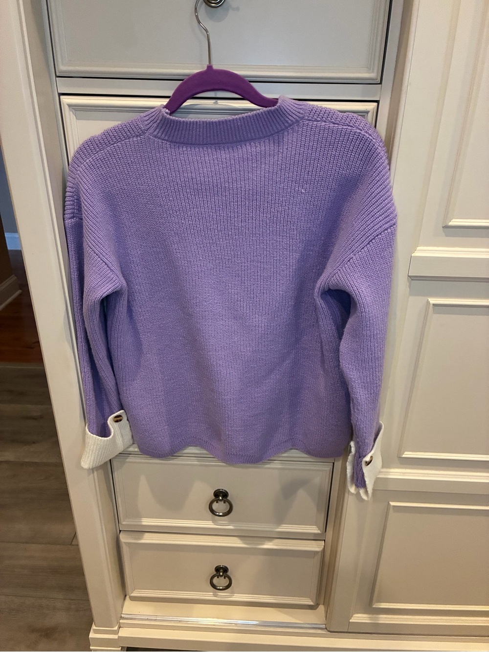 Lilac Lace-Up Knit Sweater - Women - Picture 2 of 5